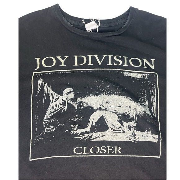 Joy Division Black Graphic T-Shirt - Picture 1 of 6